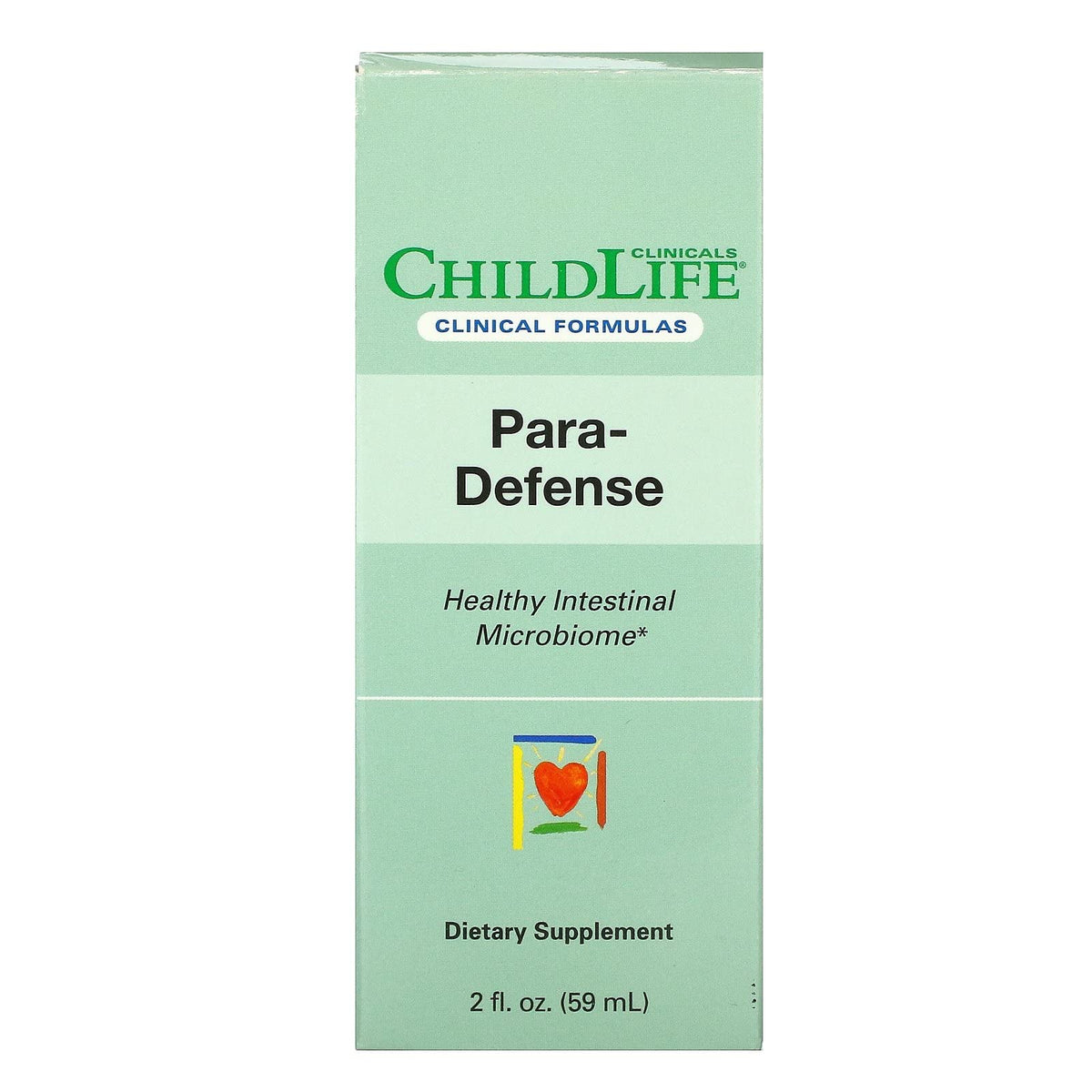 ChildLife Clinicals Para-Defense bottle supports a balanced gut and daily wellness.