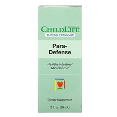 ChildLife Clinicals Para-Defense bottle supports a balanced gut and daily wellness.