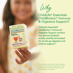 Berry flavored CHILDLIFE ESSENTIALS ChildBiotics chewables for daily probiotic routine