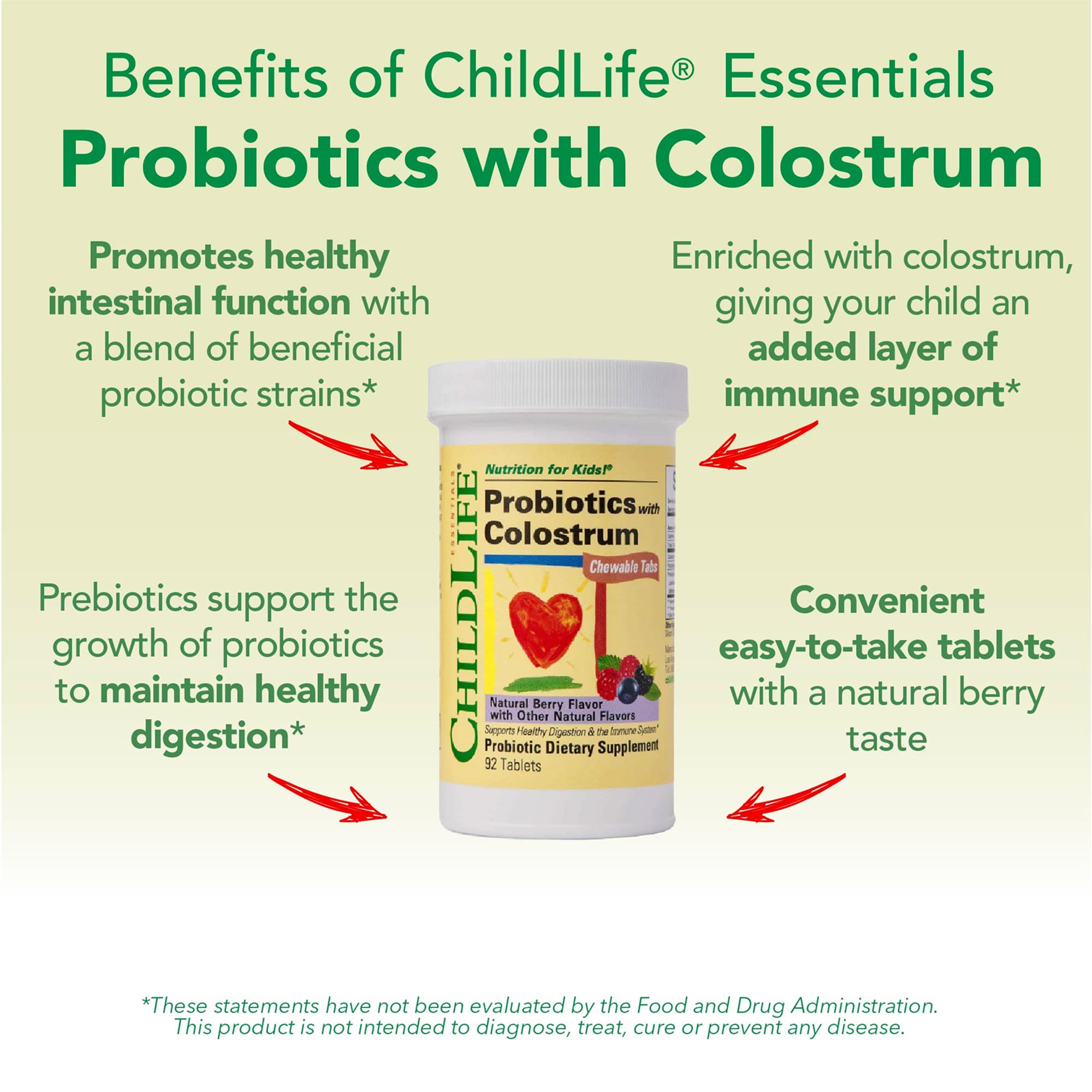 CHILDLIFE ESSENTIALS ChildBiotics berry-flavored chewables make daily probiotics enjoyable