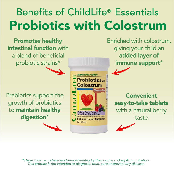CHILDLIFE ESSENTIALS ChildBiotics berry-flavored chewables make daily probiotics enjoyable