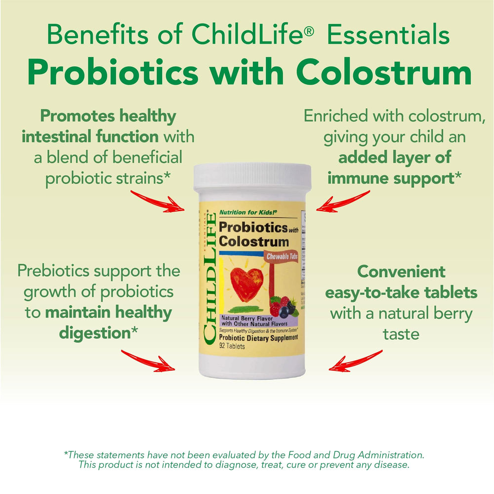 CHILDLIFE ESSENTIALS ChildBiotics berry-flavored chewables make daily probiotics enjoyable