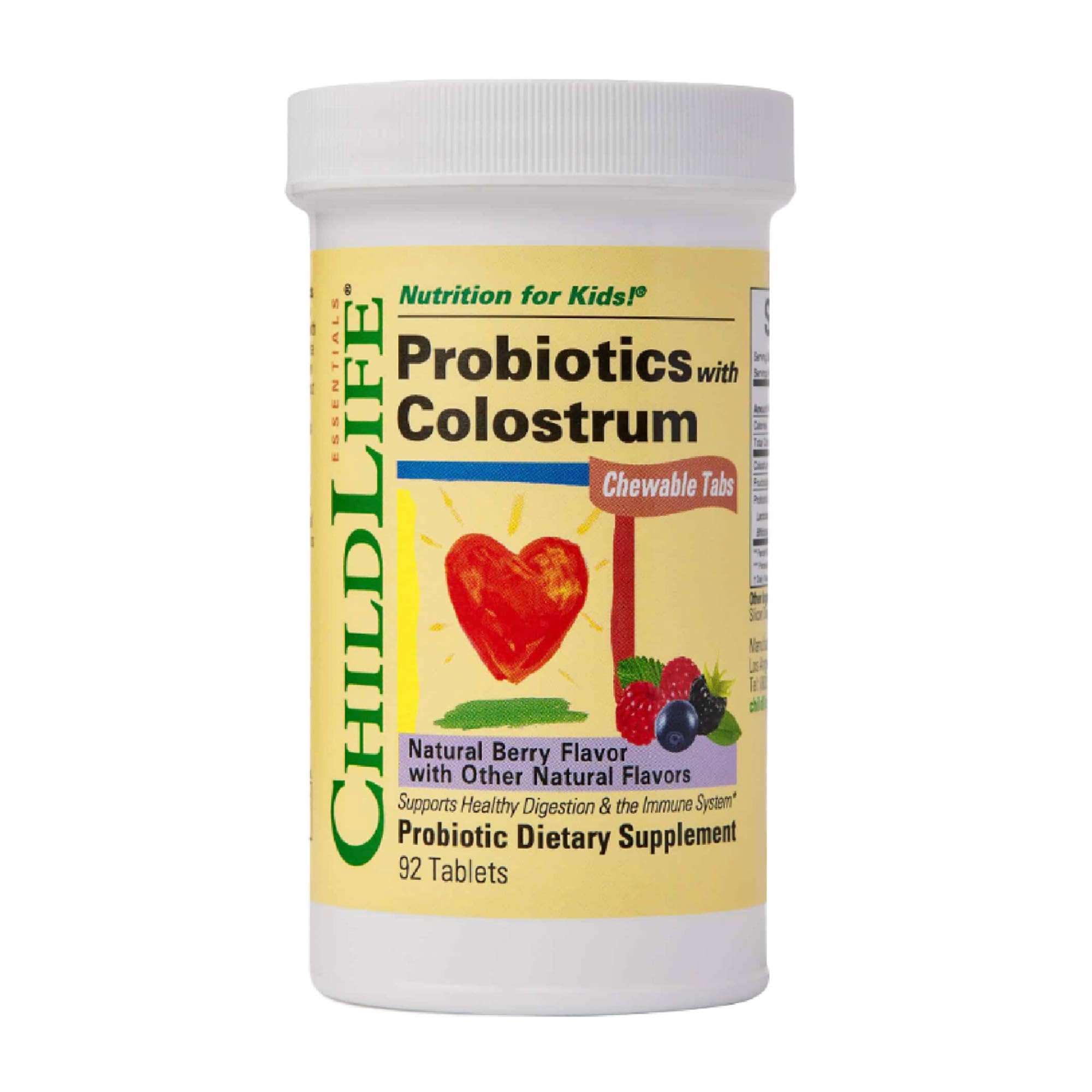 CHILDLIFE ESSENTIALS ChildBiotics chewables for kids, tasty probiotic support for healthy digestion