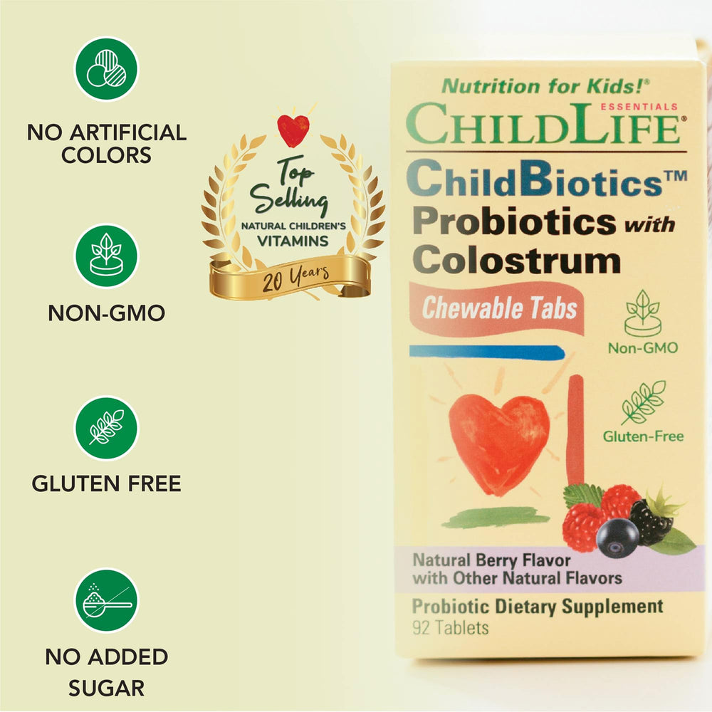 CHILDLIFE ESSENTIALS ChildBiotics digestive balance aids kids through busy days at school
