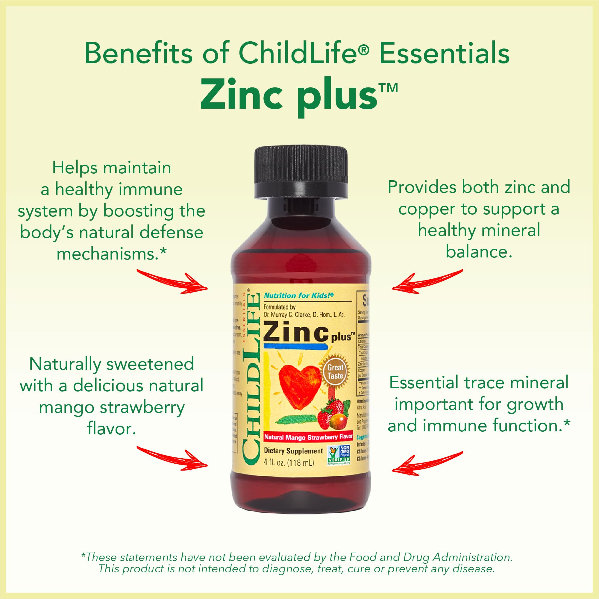 CHILDLIFE ESSENTIALS Dosing spoon image shows easy administration for children.