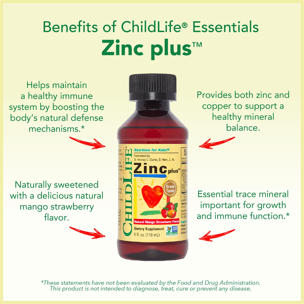 CHILDLIFE ESSENTIALS Dosing spoon image shows easy administration for children.