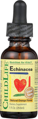 Child Life Essentials Echinacea bottle with dropper for easy kid-friendly dosing.