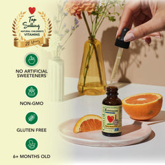 Pediatrician-approved CHILDLIFE Essentials Echinacea for Kids drops with drops syringe.