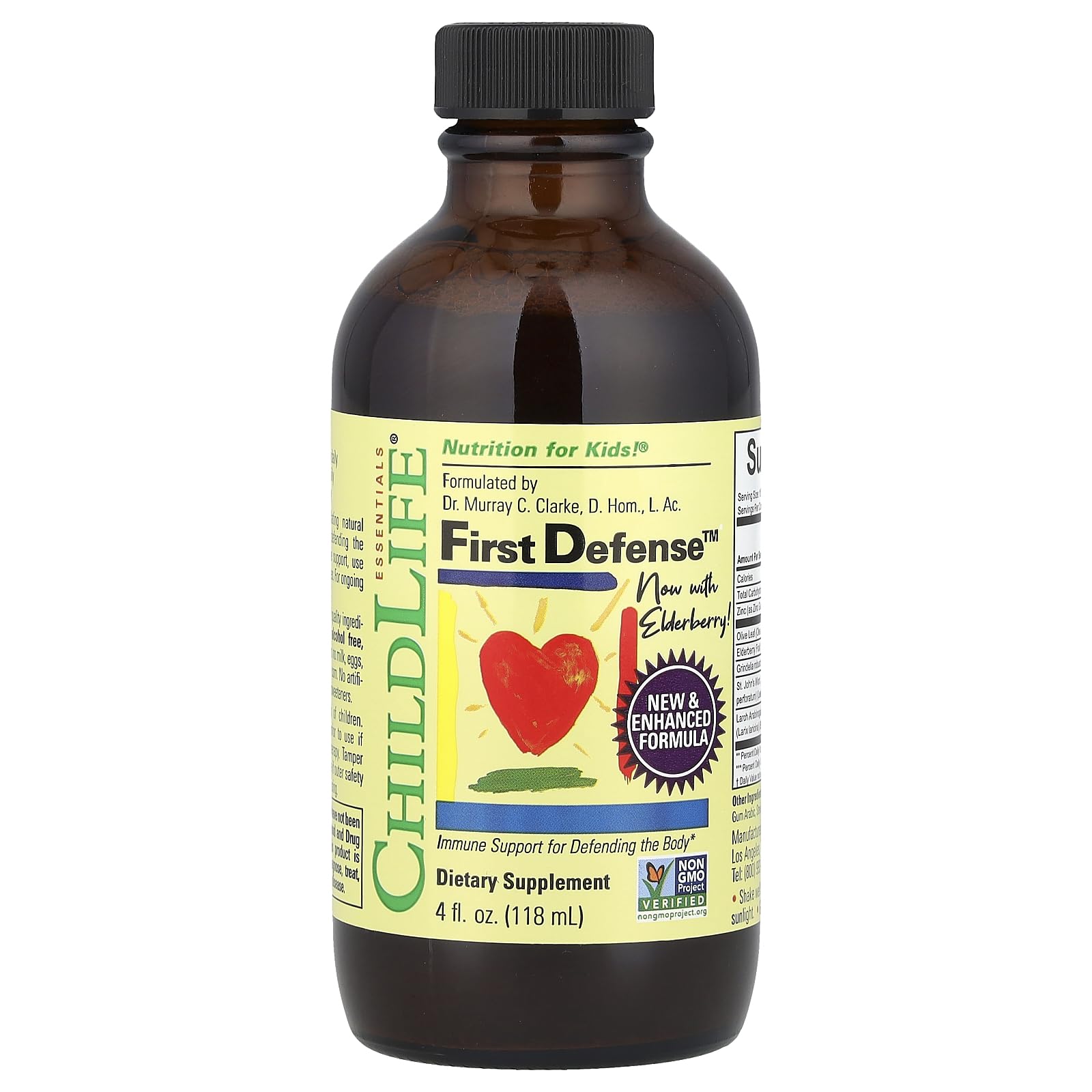 CHILDLIFE ESSENTIALS First Defense bottle supports kids' natural defenses during busy days.