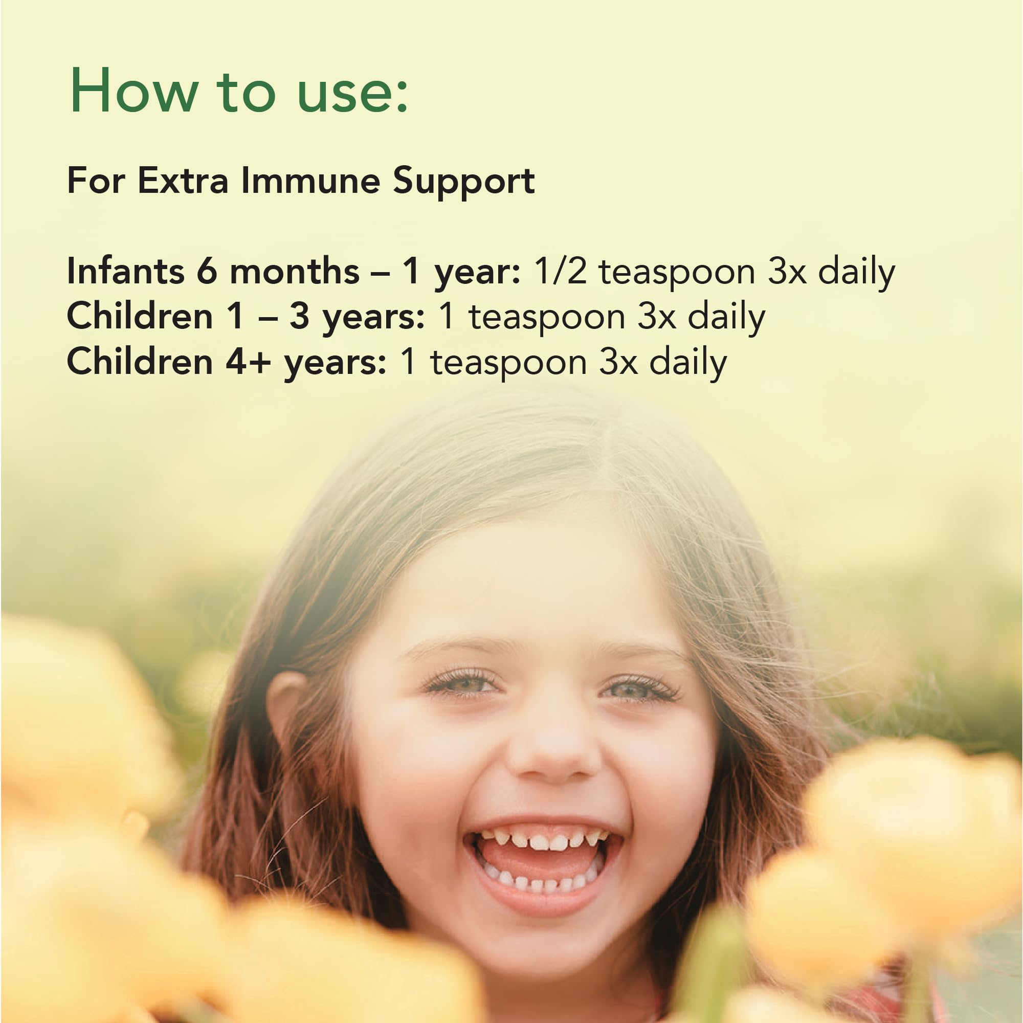 CHILDLIFE ESSENTIALS First Defense kid using syrup with measuring cup for practical use