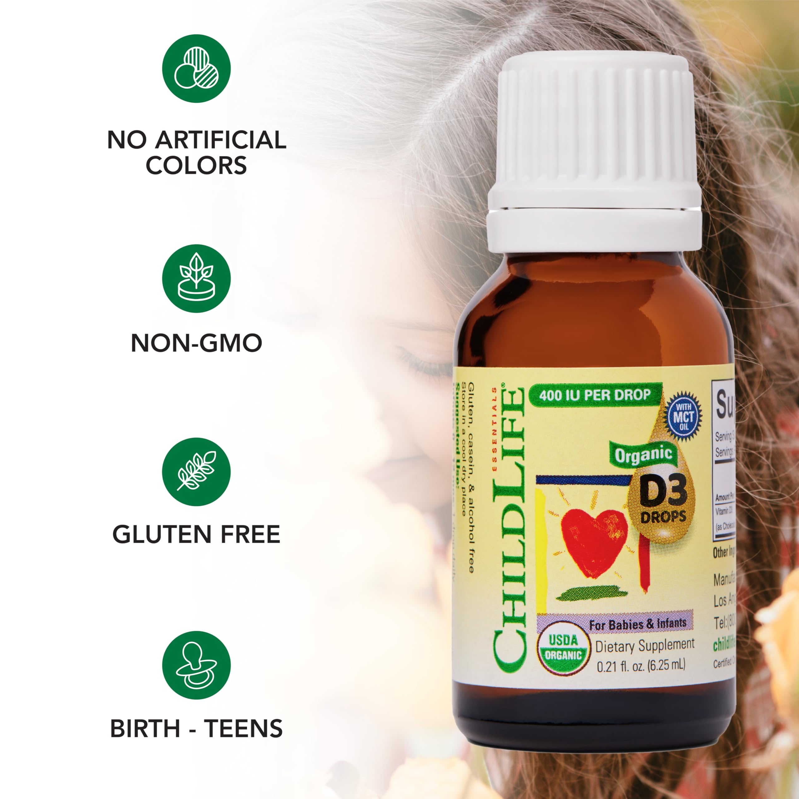 CHILDLIFE ESSENTIALS flavorless drops ease feeding for newborns and caregivers.