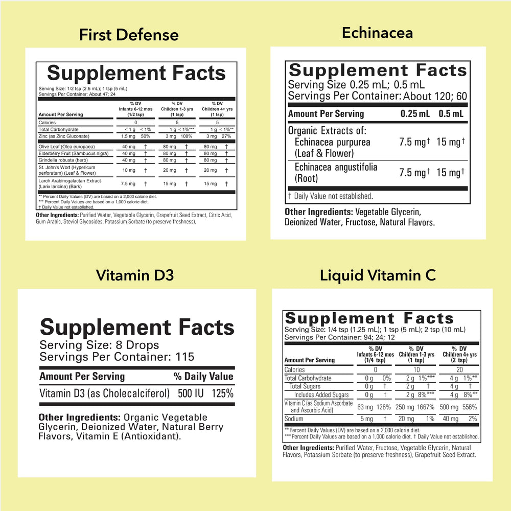 CHILDLIFE ESSENTIALS liquid vitamin C bottle front for easily absorbed kid immune support.