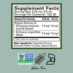 Child Life Essentials Echinacea orange-flavored liquid, kid-friendly taste.