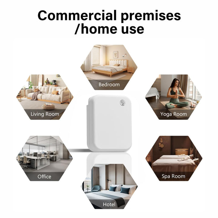 CHINNTEIKA living-room setup demonstrates quiet, mess-free aroma in a cozy space.