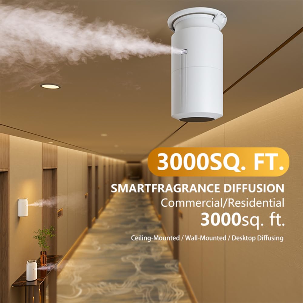 CHINNTEIKA Scent Air Machine 400ml capacity enables days of continuous scent without refills.