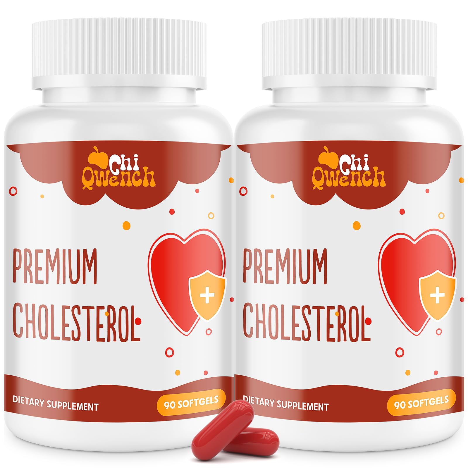 ChiQwench 14-in-1 cholesterol bottle—comprehensive softgels for daily balance