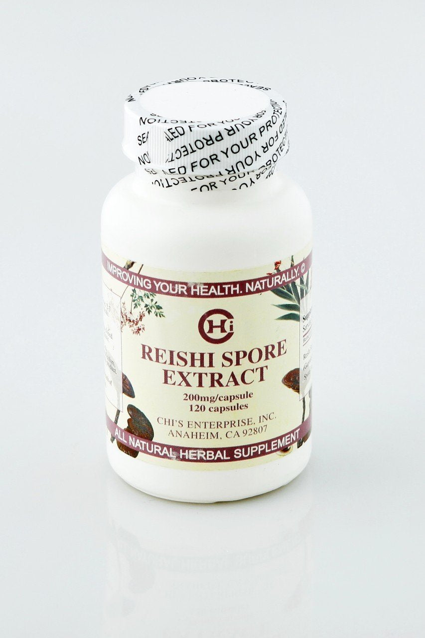 Chi's Enterprise Reishi Spore Extract bottle for daily wellness and natural vitality support.