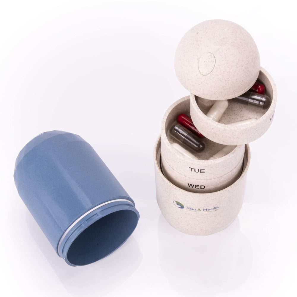 Chi's Enterprise travel-friendly pill organizer included with the bundle.