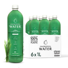 Chlorophyll Water Drops bottle front displaying purity and vitamin-rich hydration