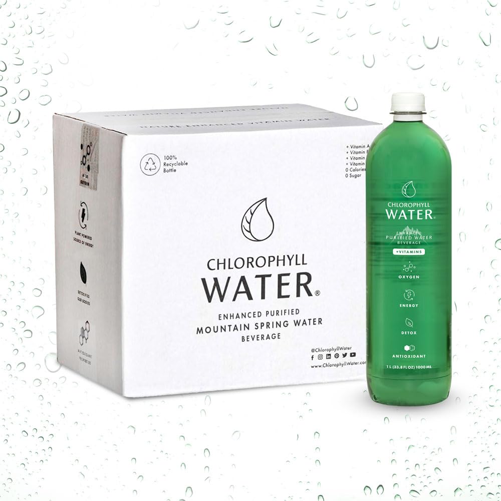 Chlorophyll Water Drops shown in daily-use setup for on-the-go hydration
