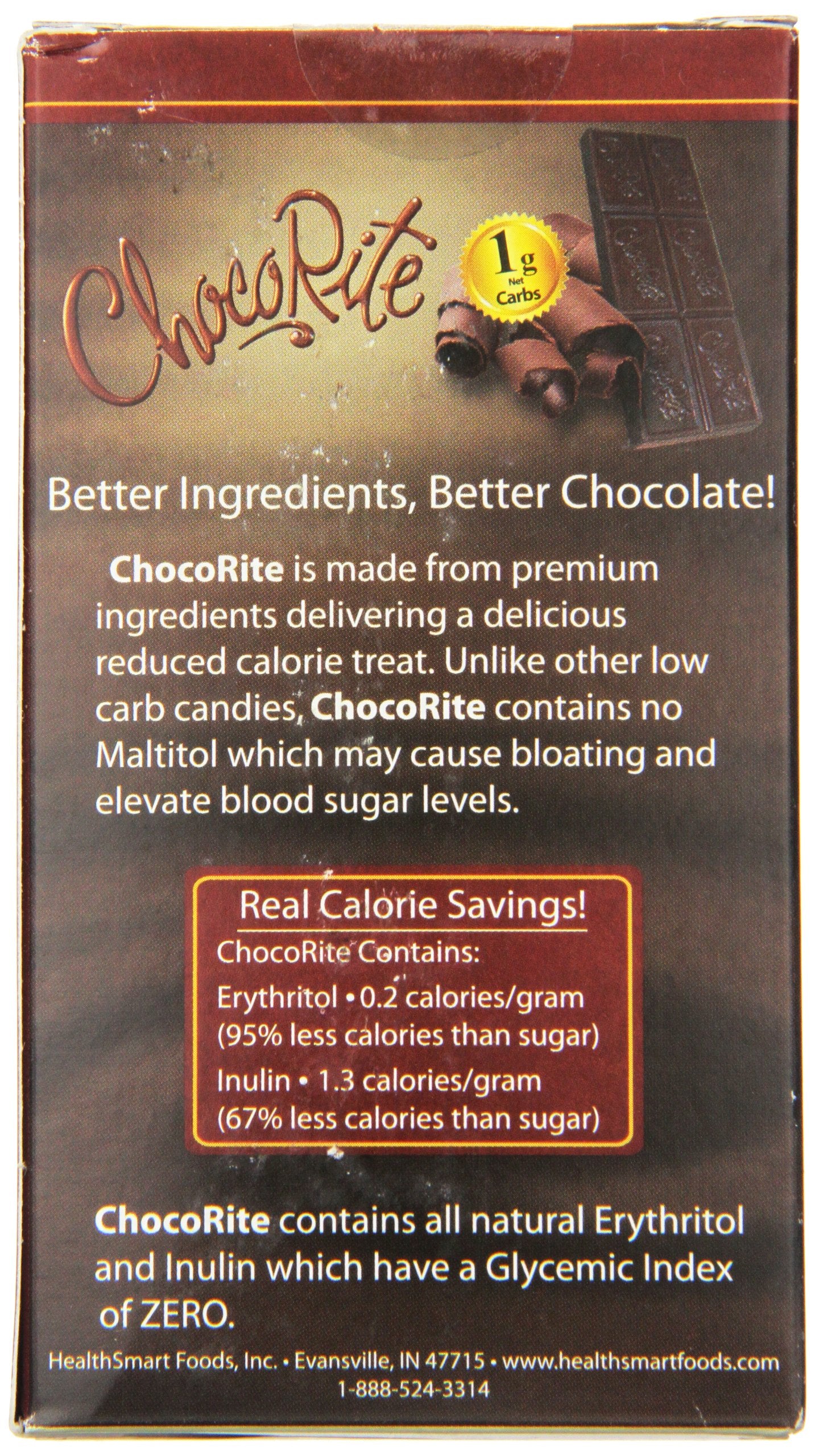 ChocoRite low-carb claim image illustrates no maltitol to help digestion comfort