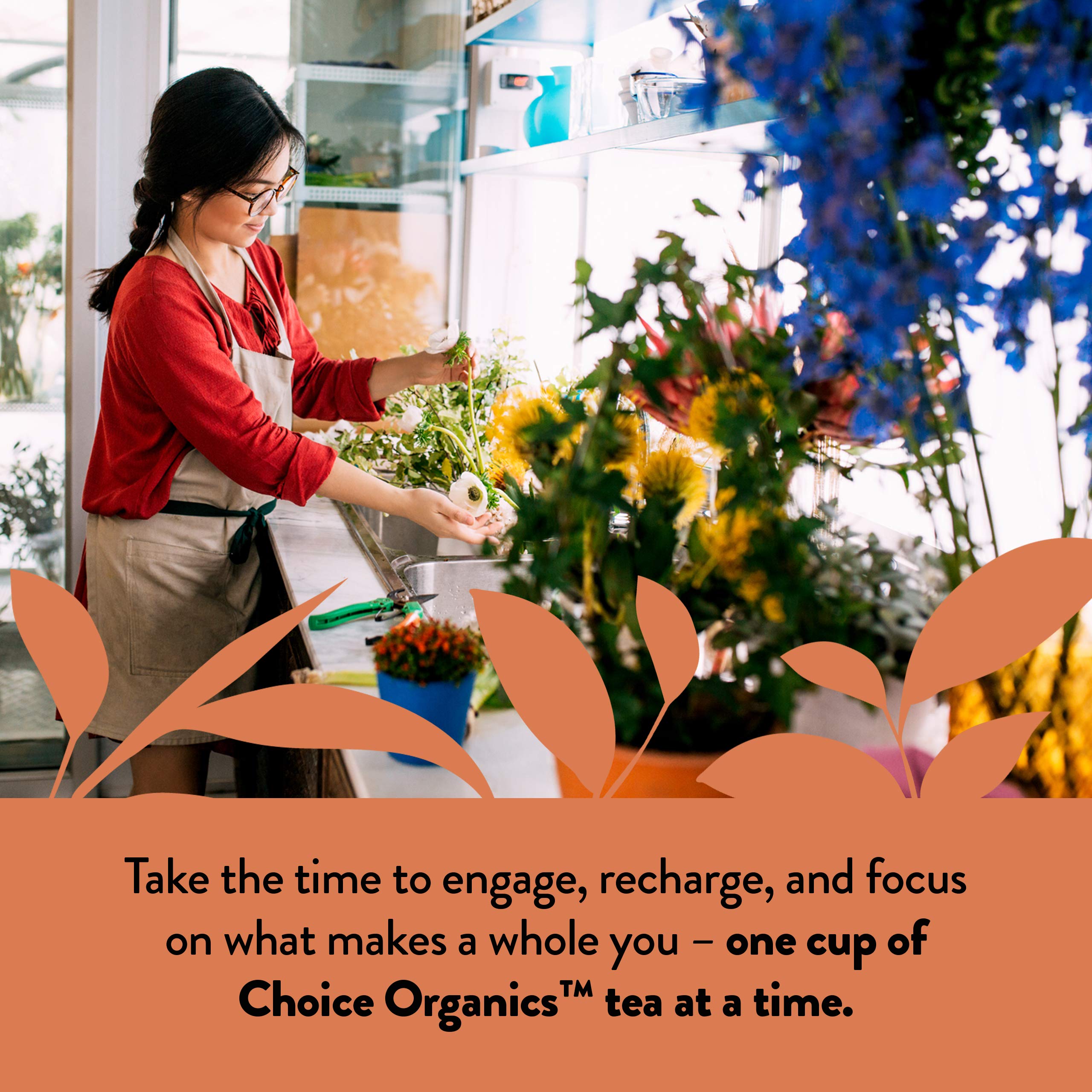 Choice Organics blends crafted in a LEED-certified facility emphasizing sustainability.