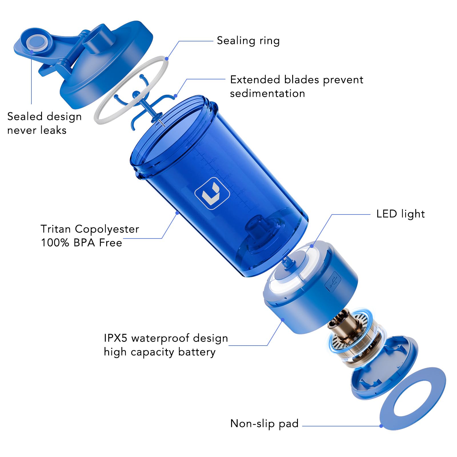 Cholas 1200mAh battery lasts up to 30 days per charge.