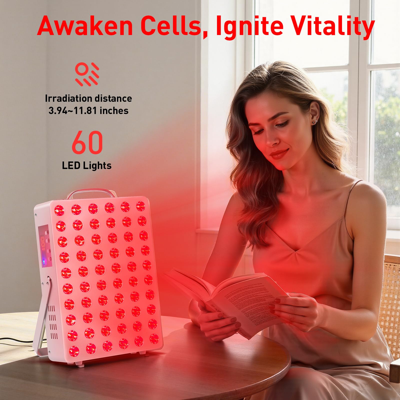Hands-free wall-mount design keeps device ready.