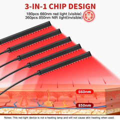 Cholas 850nm infrared LEDs deliver deeper exposure for comfort and relaxation.