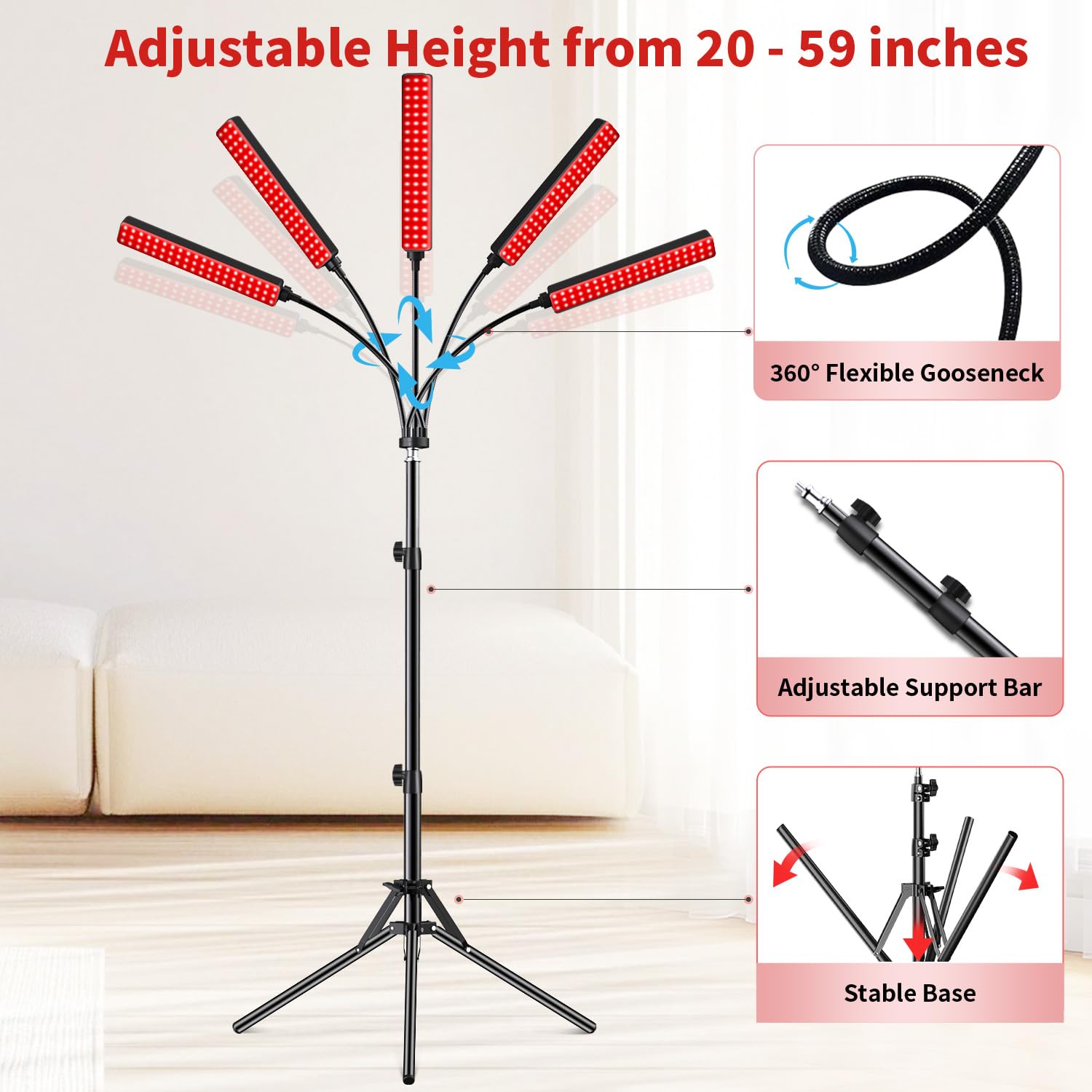 Cholas portable design makes red light therapy easy during yoga, work, or travel.