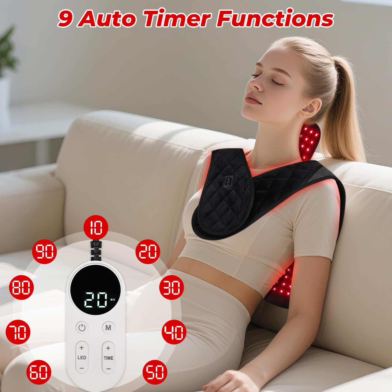 Cholas red-light therapy wrap with a generous LED array