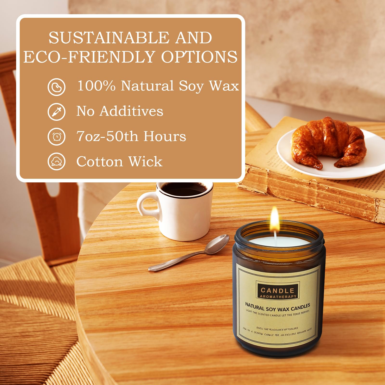 ChoqakQAr candle with 55-hour burn time supports extended relaxation