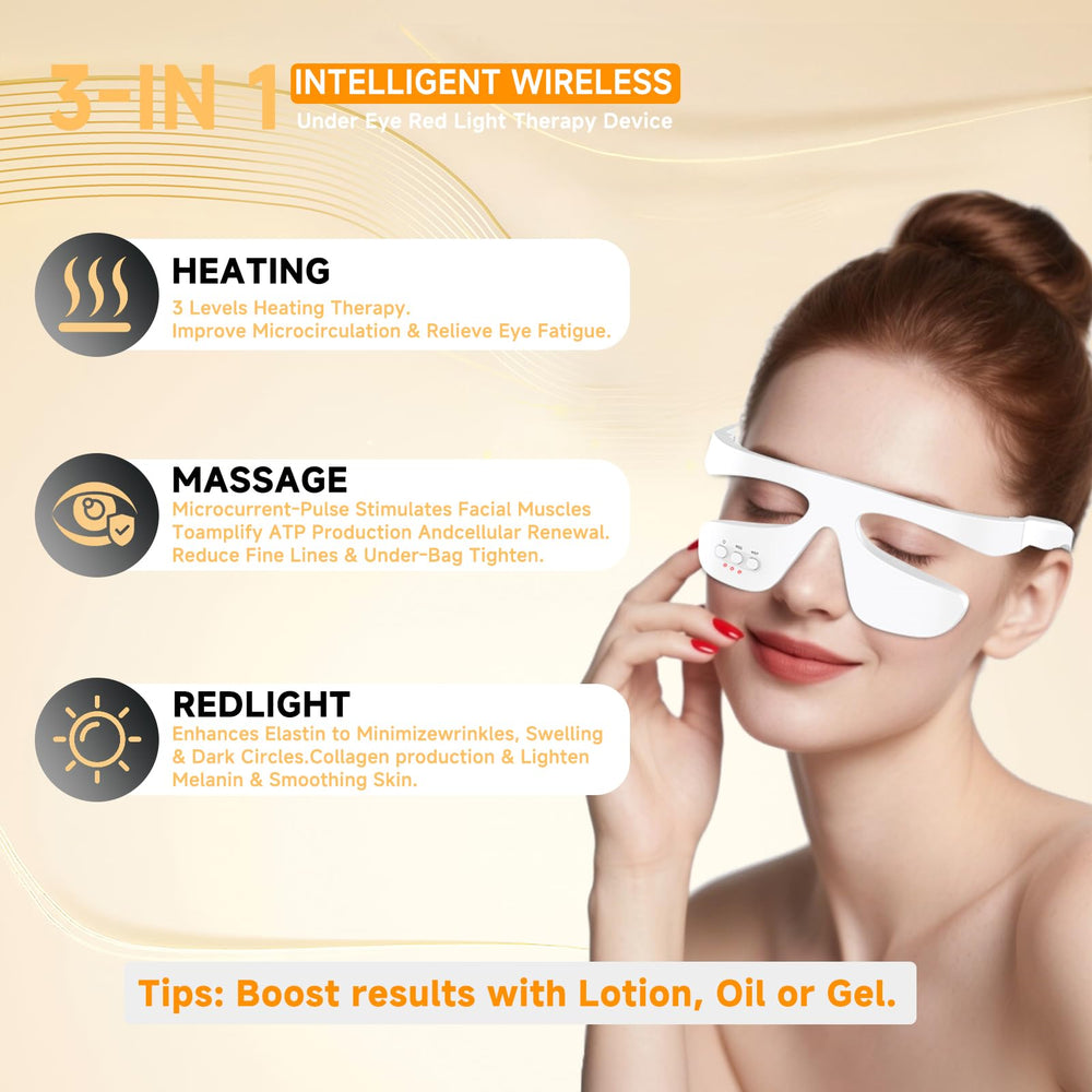 Choufaly eye massage microcurrent mode relieves eye strain after screen time.