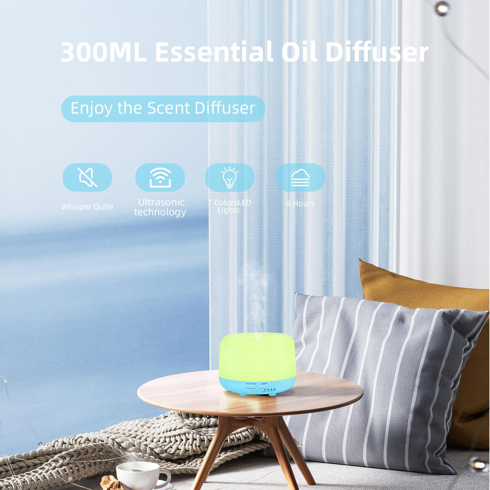 CHOUWEEK 7-color LED diffuser with soothing ambient lighting