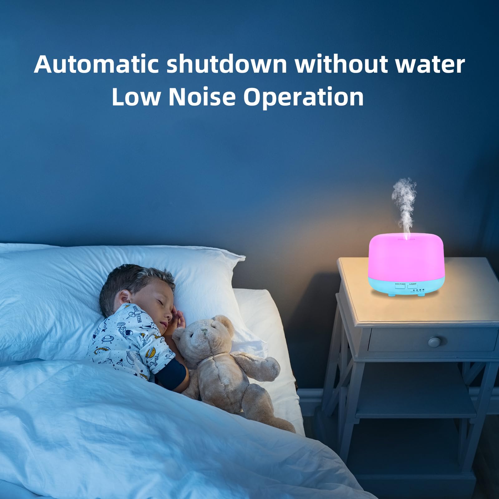CHOUWEEK auto-off waterless diffuser for safe night use