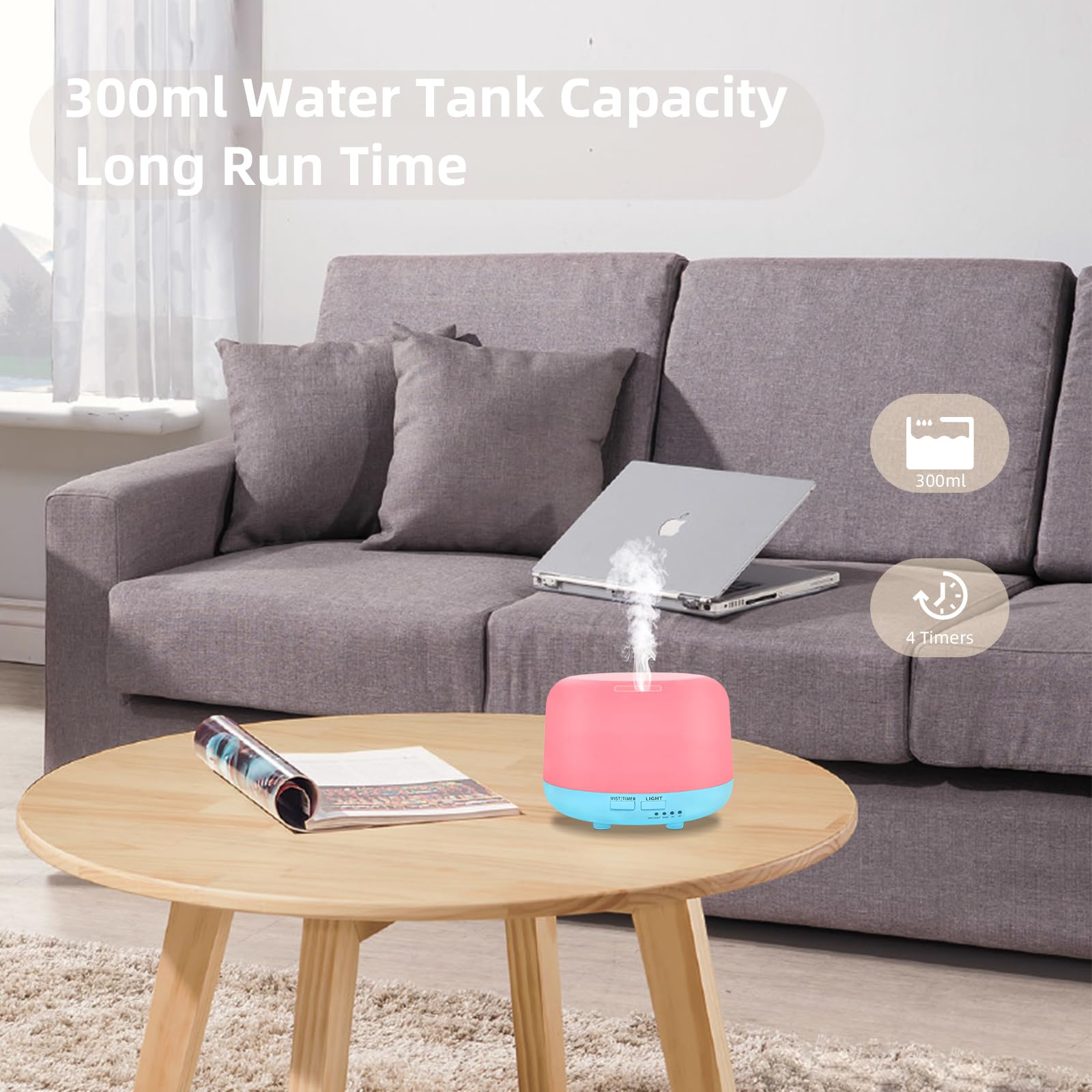 CHOUWEEK BPA-free ultrasonic diffuser for quiet operation