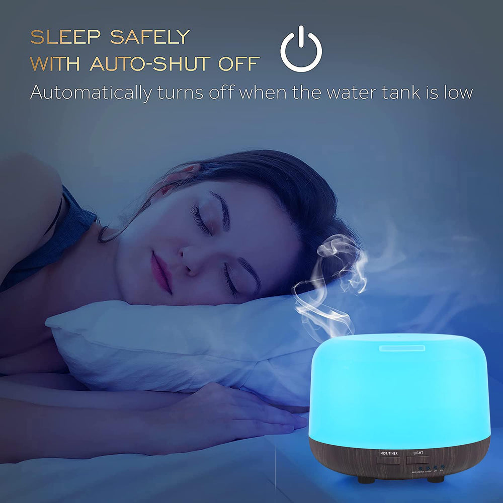 CHOUWEEK 300ml capacity diffuser lasts through the night.