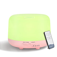 CHOUWEEK pink remote diffuser on nightstand with quiet operation