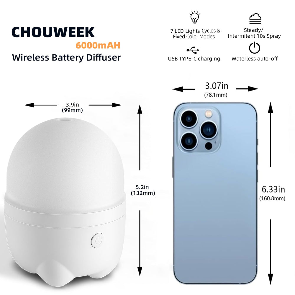 CHOUWEEK portable aromatherapy diffuser ideal for home, office, or travel.