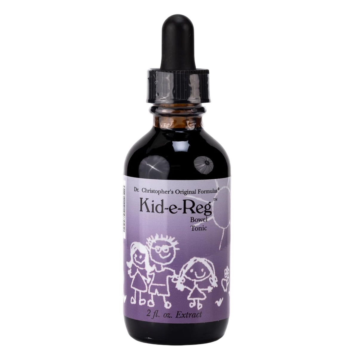 Christopher's Original Formulas Kid-e-Reg Bowel Tonic bottle offers kid-friendly digestive support.
