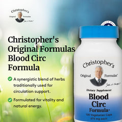 Christophers Blood Circ Formula ingredients like garlic promote vascular wellness visual