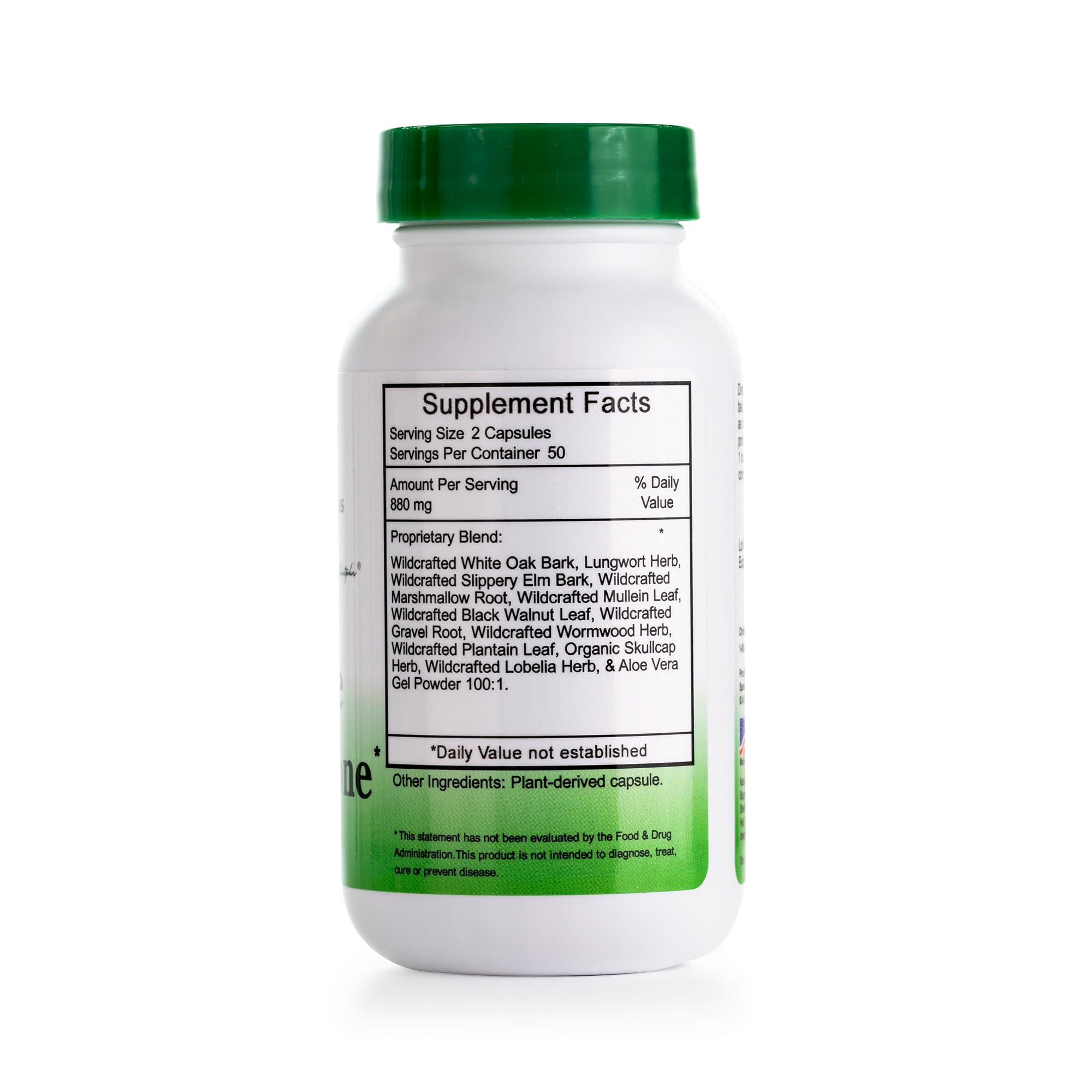 Christopher's Complete Tissue & Bone Formula bottle back label, nutrition details for informed use.