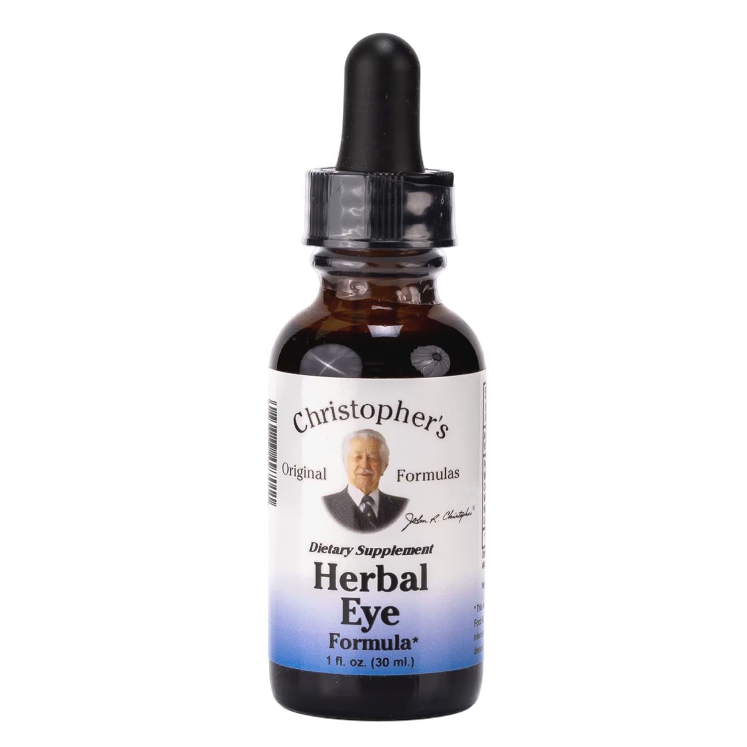 Christopher's Eyebright liquid bottle for daily eye wellness support and easy use