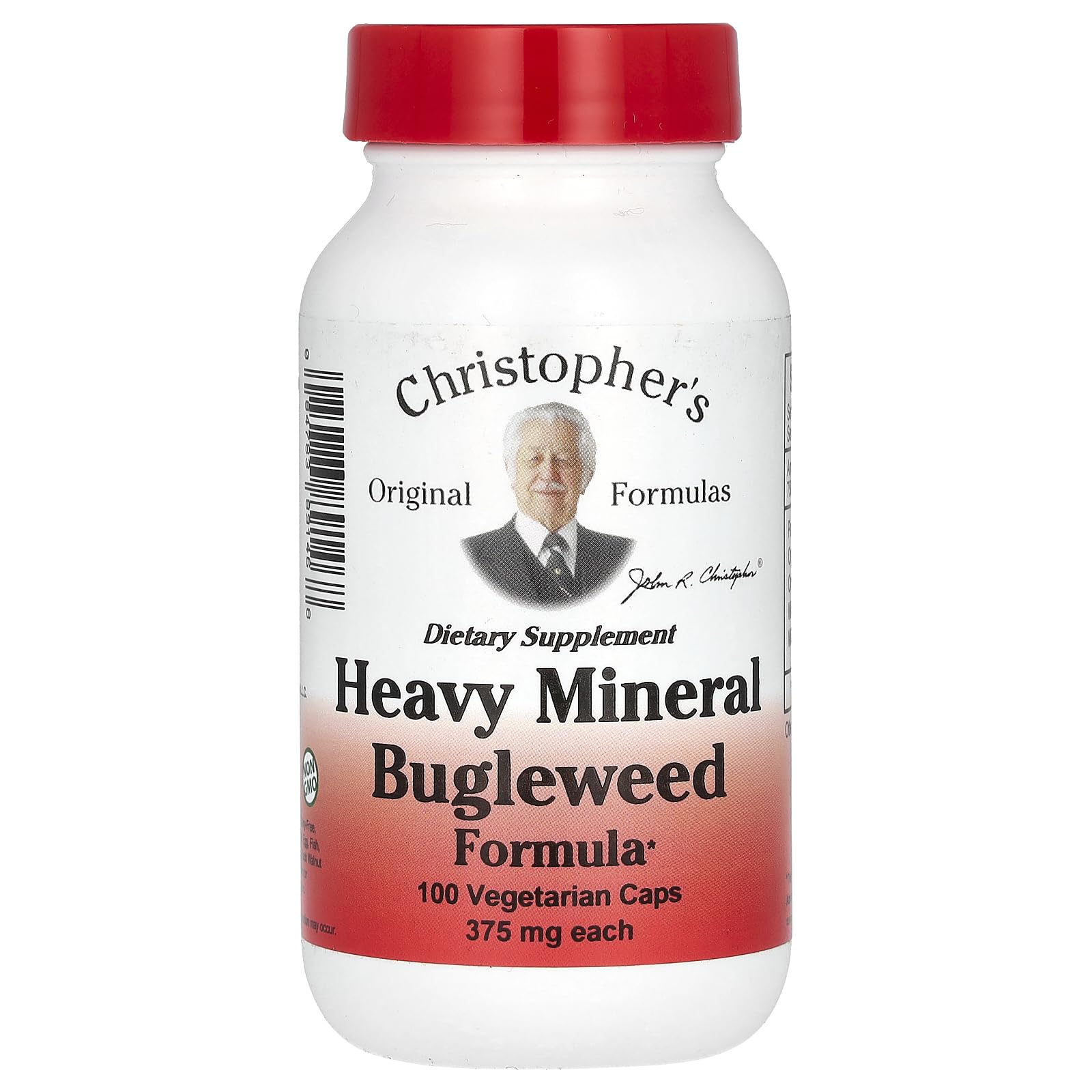 Christopher's Heavy Mineral Bugleweed bottle highlighting vegan mineral support.
