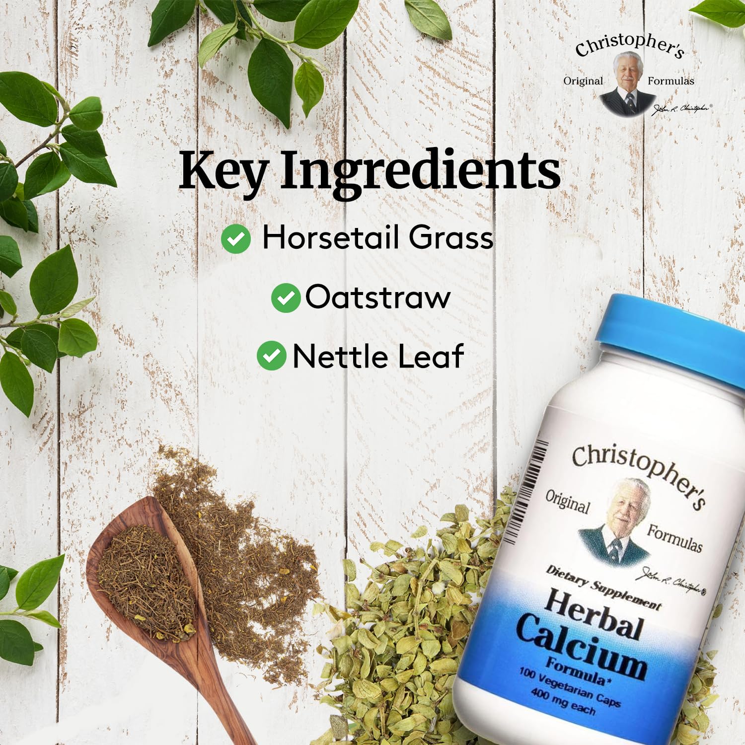 Christopher's Original Formulas Herbal Calcium capsules easy to swallow for daily use