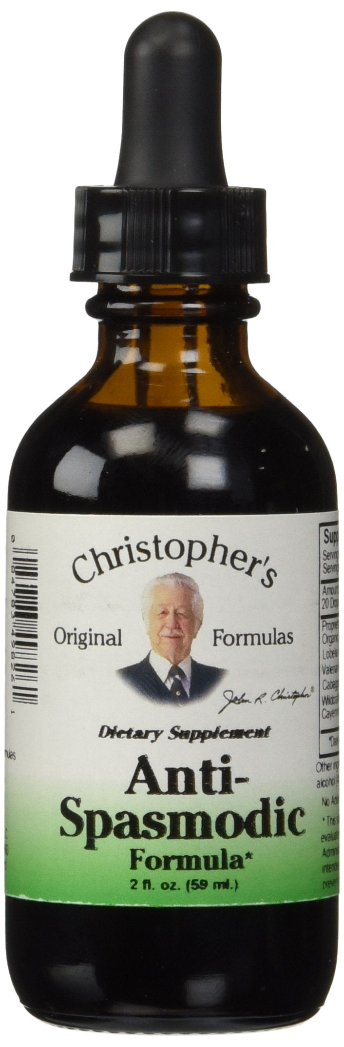 Christopher’s Anti-Spasmodic bottle pour for easy daily dosing.