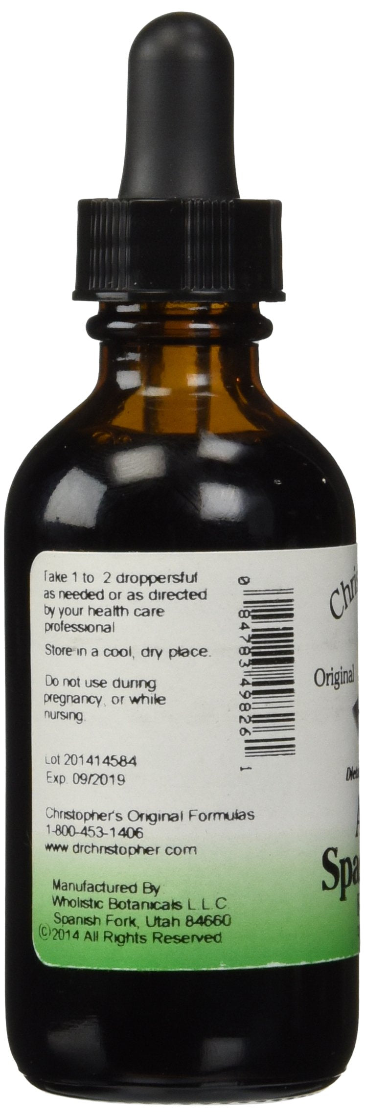 Christopher’s Anti-Spasmodic liquid drops enable flexible use.