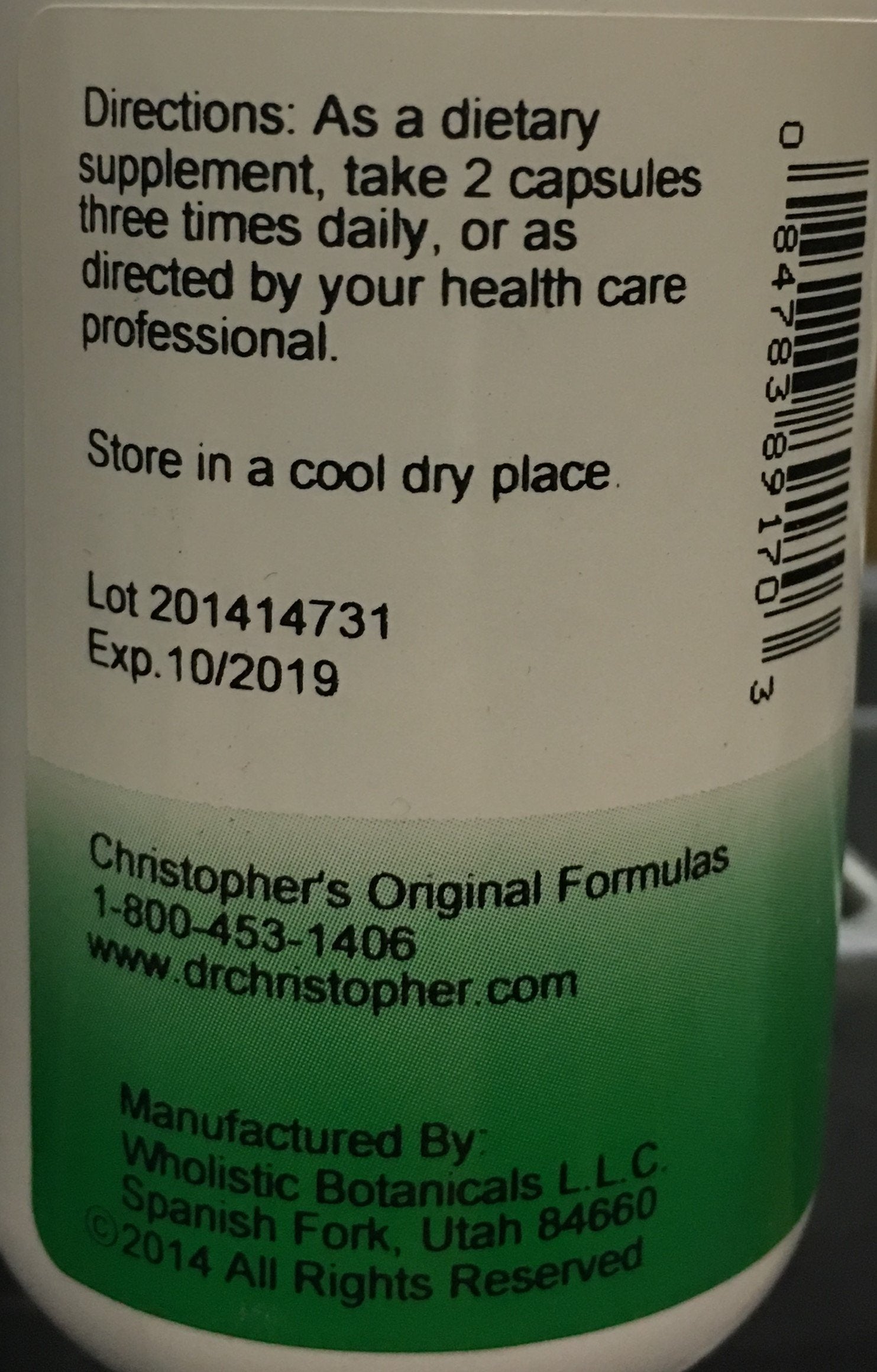 Christopher's Bee Power Energy capsules close-up with label visible for herbal vitality support