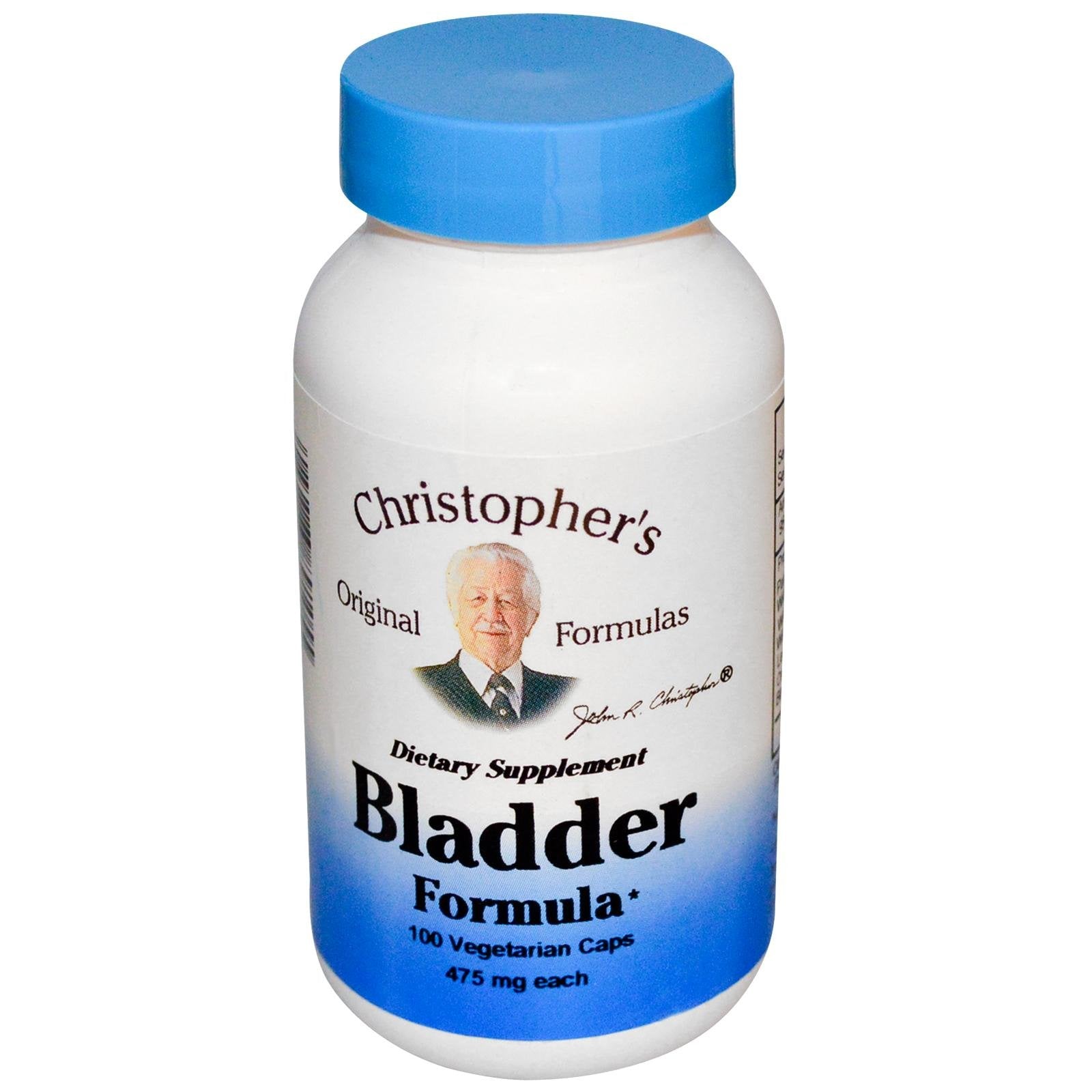 Christopher's Original Formulas Bladder Formula bottle supports balanced urinary function during daily activities.