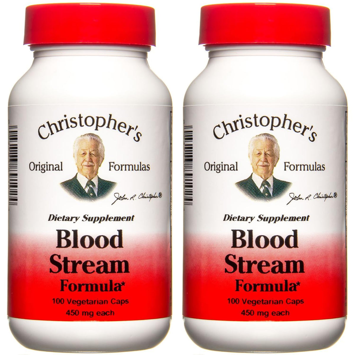 Christopher's Original Formulas Blood Stream Formula bottle with 100 vegetarian capsules for daily circulation support